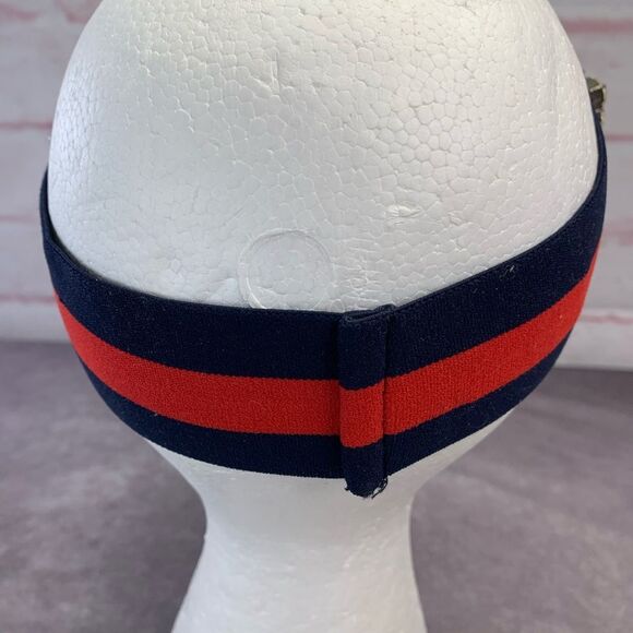Authentic Gucci Embellished Crystal Red & Blue Sherry Web Headband - Picture 5 of 12